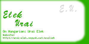 elek urai business card